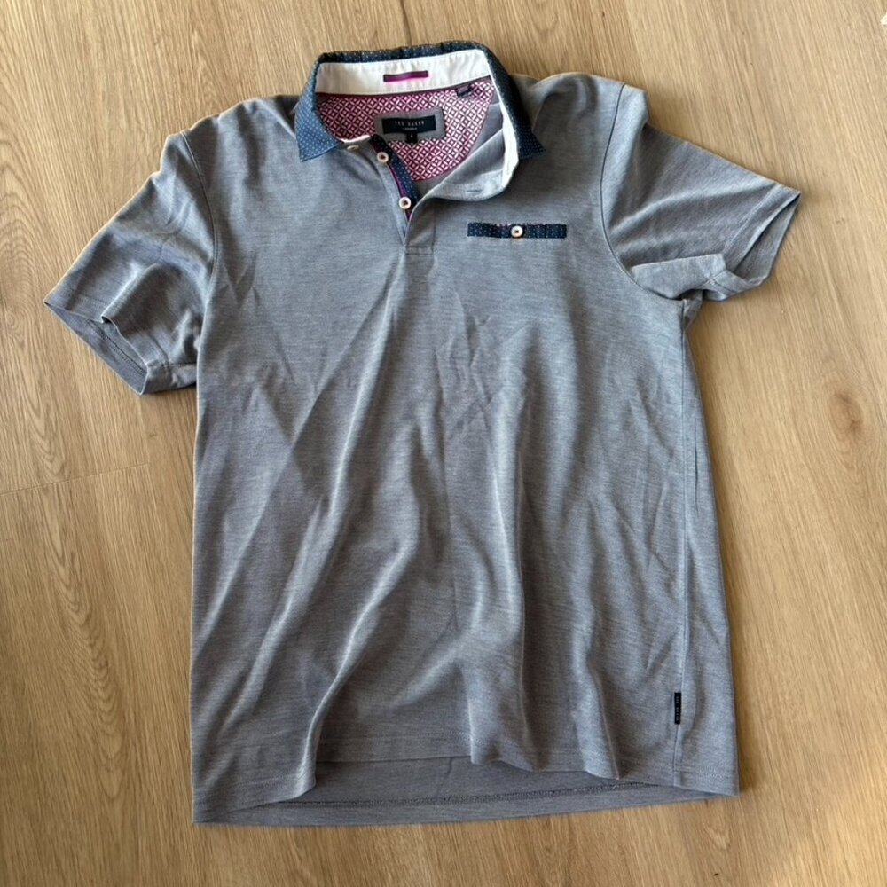 ** Ted Baker London Polo Shirt Blue Purple Size 4